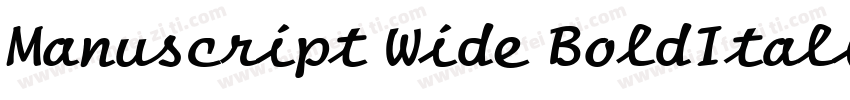 Manuscript Wide BoldItalic字体转换